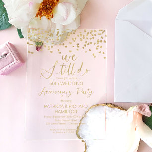 Stilvoll machen wir noch Hochzeitstag Vow Erneueru Acryleinladungen