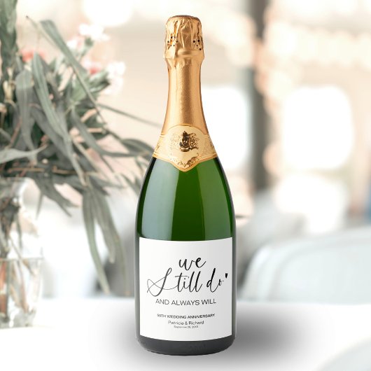 Stilvoll machen wir noch Hochzeitstag Vow Erneueru Schaumweinetikett