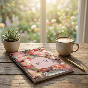 Stilvoll, Mädchenhaft rosa, feminine Schreibschrif Notizblock