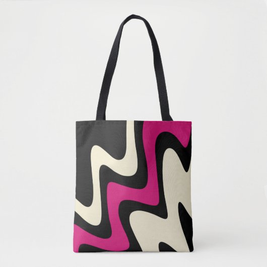Stilvoll Magenta Beige Black Tasche (Vorderseite)
