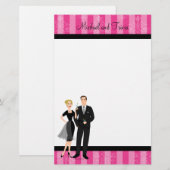 Stilvoll Martini Couple Briefpapier (Vorne/Hinten)