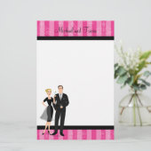 Stilvoll Martini Couple Briefpapier (Stehend Vorderseite)