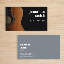 Stilvoll Minimal Gitarrist Blue Visitenkarte
