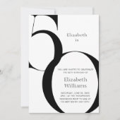 Stilvoll Minimalistisch 50 Geburtstag Einladung (Vorderseite)