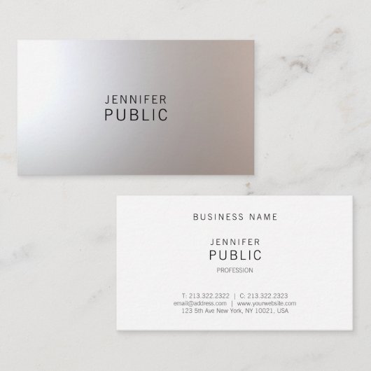 Stilvoll Minimalistisch Beruflich Moderne Schlicht Visitenkarte (Vorne/Hinten)