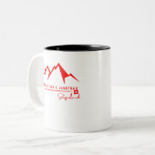 Stilvoll minimalistisch | Berühmte Schweizer Alpen Zweifarbige Tasse (Vorderseite Links)