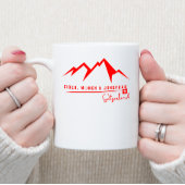 Stilvoll minimalistisch | Berühmte Schweizer Alpen Zweifarbige Tasse