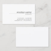 Stilvoll Minimalistisch Design Classic Beruflich Visitenkarte (Vorne/Hinten)