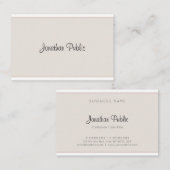 Stilvoll minimalistisch Elegant Einfach Modernes S Visitenkarte (Vorne/Hinten)