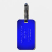 Stilvoll Minimalistisch Gepäckanhänger (Rückseite vertikal)