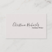 Stilvoll Minimalistisch Grau Visitenkarte (Vorderseite)