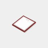 Stilvoll Minimalistisch Maroon Red Two Border Mono Post-it Klebezettel (angewinkelt)