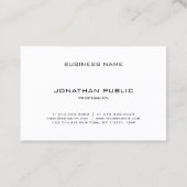 Stilvoll minimalistisch Moderne Berufliche Sleek T Visitenkarte (Rückseite)