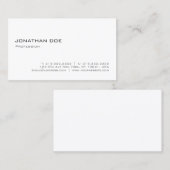 Stilvoll minimalistisch Moderne Berufliche Sleek Visitenkarte (Vorne/Hinten)