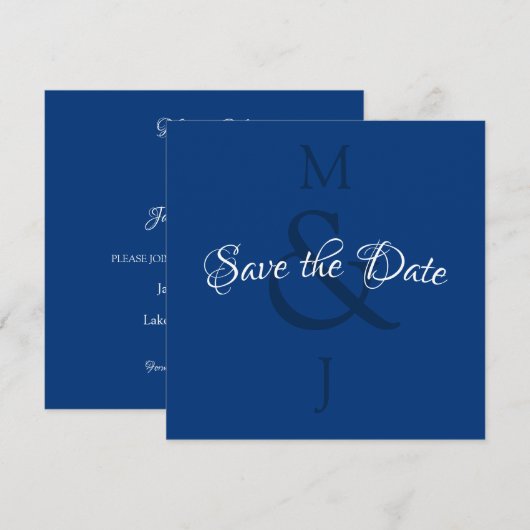 Stilvoll Minimalistisch Save the Date (Vorne/Hinten)