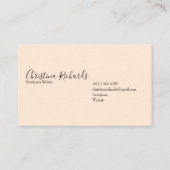 Stilvoll Minimalistisch Visitenkarte (Rückseite)