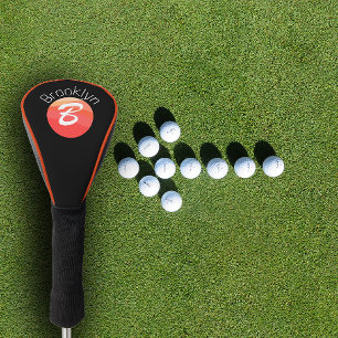 Stilvoll minimalistischer Buchstabe B schwarz Golf Headcover