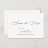 Stilvoll Minimalistischer Eleganter Kalligraphie G Save The Date (Vorne/Hinten)