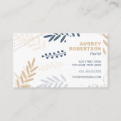 Stilvoll Minimalistischer Florist Visitenkarte (Vorderseite)