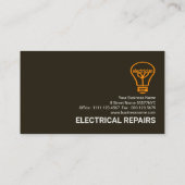 Stilvoll Minimalistischer Goldbulb-Elektriker Visitenkarte (Rückseite)