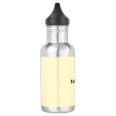 Stilvoll Minimalistischer, schlichter, gelber Pers Edelstahlflasche (Links)
