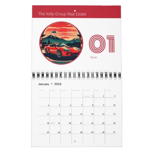 Stilvoll Minimalistischer Wall-Kalender für Untern Kalender (Jan 2026)