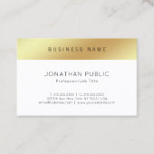Stilvoll Minimalistisches Gold Top Visitenkarte (Vorderseite)