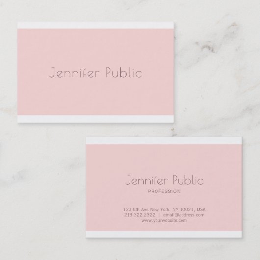 Stilvoll minimalistisches modernes Design Trendy P Visitenkarte (Vorne/Hinten)