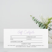 Stilvoll Minimalistisches, modernes Lila Geschenkz (Stehend Vorderseite)