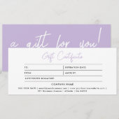 Stilvoll Minimalistisches, modernes Lila Geschenkz (Vorne/Hinten)