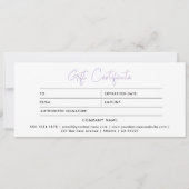 Stilvoll Minimalistisches, modernes Lila Geschenkz (Vorderseite)