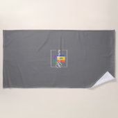 Stilvoll mit Monogramm Anfangsbuchstabe B grau Strandtuch (Vorderseite)