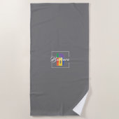 Stilvoll mit Monogramm Anfangsbuchstabe B grau Strandtuch (Vorderseite)