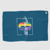 Stilvoll mit Monogramm Anfangsbuchstabe C blau Golfhandtuch (Horizontal)