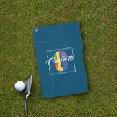 Stilvoll mit Monogramm Anfangsbuchstabe C blau Golfhandtuch