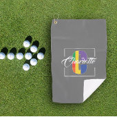 Stilvoll mit Monogramm Anfangsbuchstabe C grau Golfhandtuch