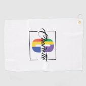 Stilvoll mit Monogramm Anfangsbuchstabe C weiß Golfhandtuch (Horizontal)