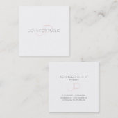 Stilvoll Mit Monogramm Design Trendy Luxury Quadratische Visitenkarte (Vorne/Hinten)