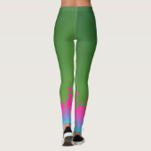Stilvoll mit Monogramm rosa Farbverlauf Leggings (Rückseite)
