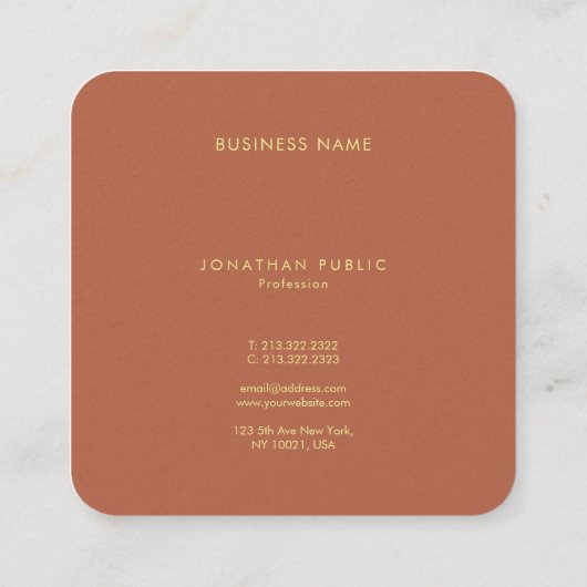 Stilvoll Mit Monogramm Template Luxury Premium Pea Quadratische Visitenkarte (Rückseite)