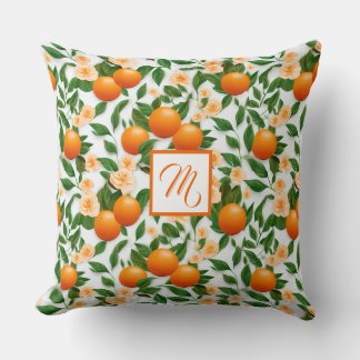 Stilvoll Mit Monogramm Valencia Orange Dekorative Kissen