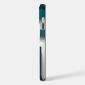 Stilvoll, modern, abstrakt, geometrisch, aquamarin iPhone hülle (Linke Seite)