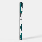 Stilvoll, modern, abstrakt, geometrisch, aquamarin iPhone hülle (Rechte Seite)