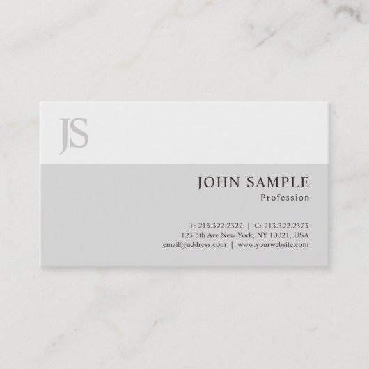 Stilvoll modern Einfach Beruflicher Schlichter Chi Visitenkarte (Vorderseite)