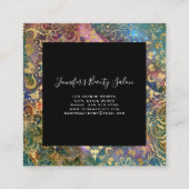 Stilvoll Modern Gold Mandala Elegant Quadratische Visitenkarte (Rückseite)