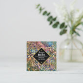 Stilvoll Modern Gold Mandala Elegant Quadratische Visitenkarte (Stehend Vorderseite)