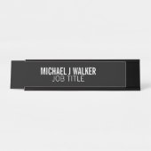Stilvoll & modern - Jede Farbe - Beruflich Schreibtischnamensplakette (Vorderseite )