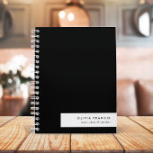 Stilvoll modern Minimal einfach Schwarz und Weiß Notizblock