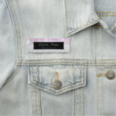 Stilvoll modern, Rahmen, Silberer Glitzer Bokeh Namensschild (Beispiel)