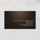 Stilvoll modern Sepia Brown mit ausgefeilter Trend Visitenkarte (Rückseite)